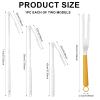 2pcs Handle Replacements for, Long Extended Handle Telescopic Extended Pole Adjustable Length Duster Refills Handle for Home Cleaning (White & Yellow) view 2