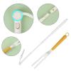 2pcs Handle Replacements for, Long Extended Handle Telescopic Extended Pole Adjustable Length Duster Refills Handle for Home Cleaning (White & Yellow) view 4
