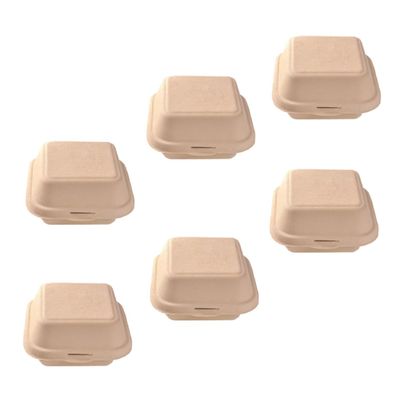 HOLIDYOYO 25pcs Disposable Paper Food Containers Square Takeout Boxes for Meal Prep for Hot Cold Dishes Grease-resistant for Home and Catering