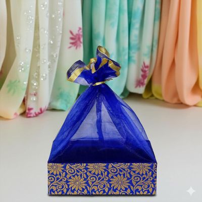 GROWNEX Corporate Gift Baskets | Medium Gift Baskets | Blue Corporate Gifts | Business Gift Containers | Professional Gift Basket, Pack of 5-10x10x3 Inches