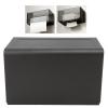 Kuuleyn Tissue Holder Dispenser, Tissue Box Holder, Wall Toilet Paper Box Cover Waterproof Large Capacity Space Aluminum Toilet Tissue Box Dispenser for Bathroom view 2