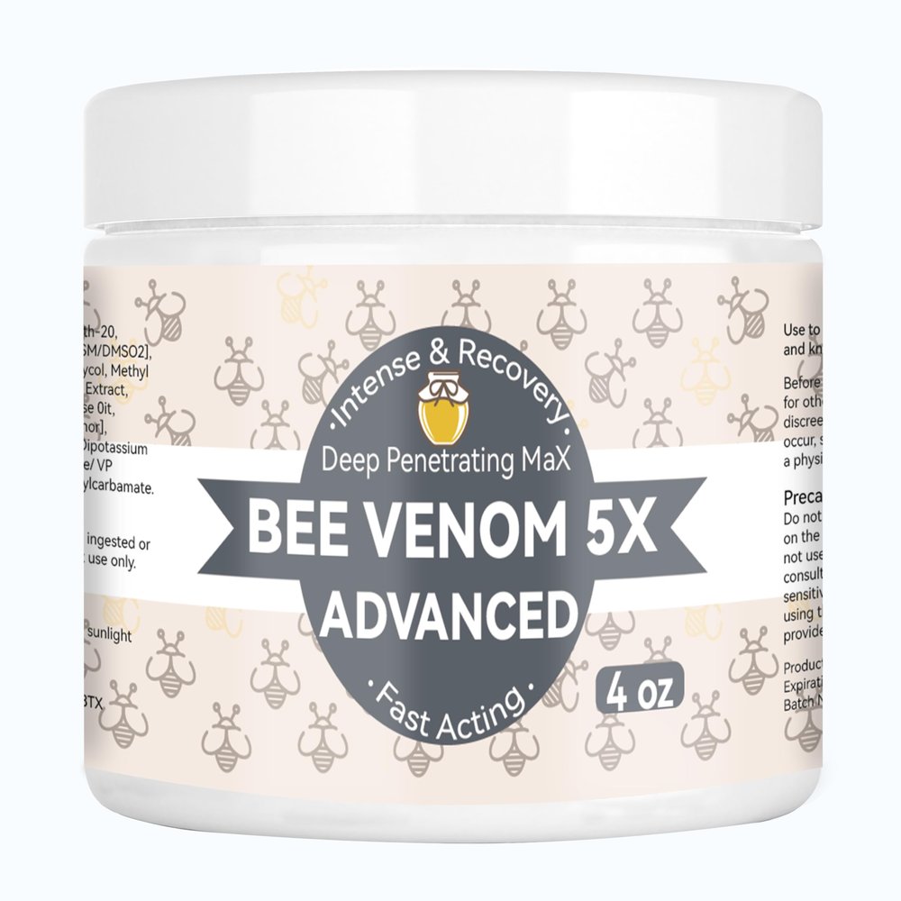 AEROMAXX Organic Bee Venom Muscle Joint Cream, 10x Maximum Caring Ointment, Soothe Shoulder, Back, Neck, Hands, Knuckles, Elbows, Feet, Leg, Knees, Ankle, Meniscus, for Adults, Elderly