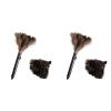 2Pcs Dusters Brown Washable Portable Compact Chicken Feathers ABS Mini Duster with Handle for Household Cleaning Supplies, Home, Car, Office view 1