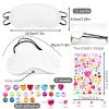 22 PCS Sleepover Party Supplies, 12 PCS Sleep Eye Masks White Blindfold Slumber Eye Covering with 2 Sheets Self-Adhesive Heart Rhinestones Gems&8 PCS Fabric Marker Pens view 2