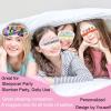 22 PCS Sleepover Party Supplies, 12 PCS Sleep Eye Masks White Blindfold Slumber Eye Covering with 2 Sheets Self-Adhesive Heart Rhinestones Gems&8 PCS Fabric Marker Pens view 3