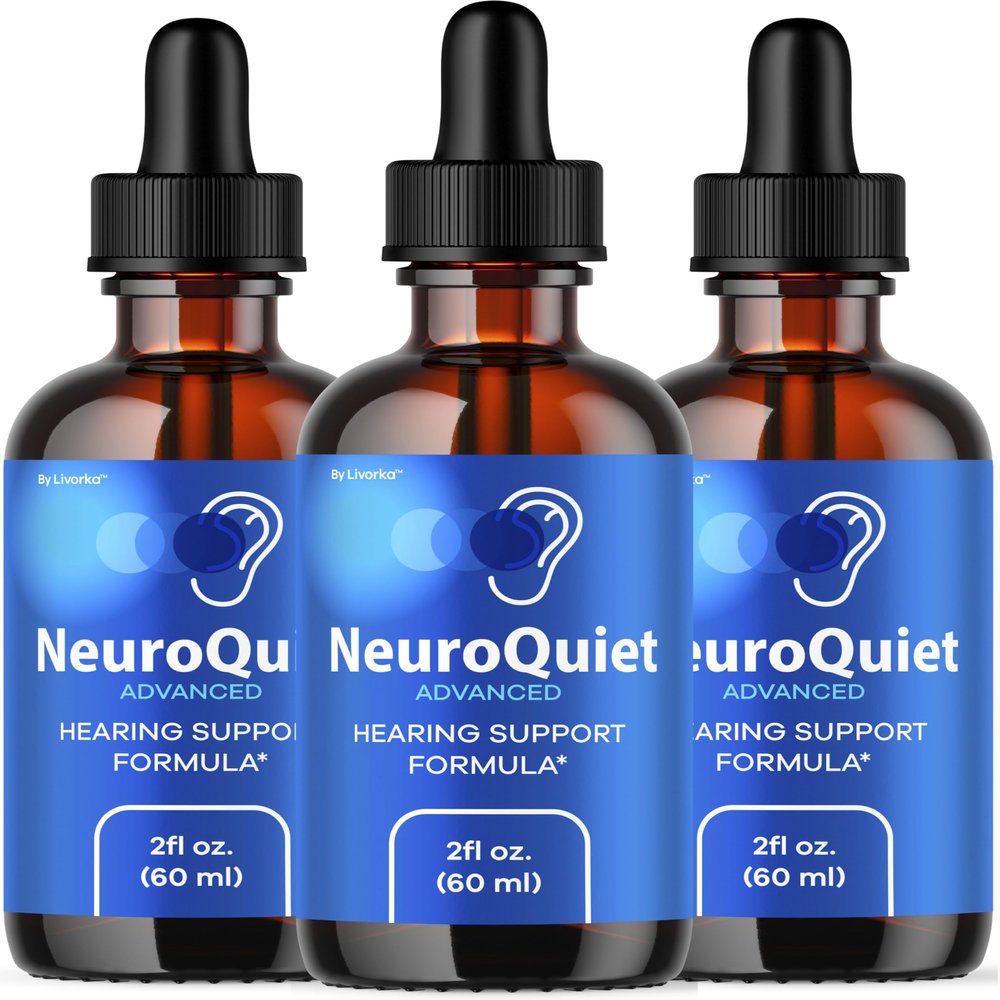 (3 Pack) NeuroQuiet Drops - Official NeuroQuiet Daily Hearing Support All Natural Clean Liquid Advanced Formula for Ear Health, Auditory Clarity & Inner Ear Balance Reviews, 3 Bottles for 3 Months