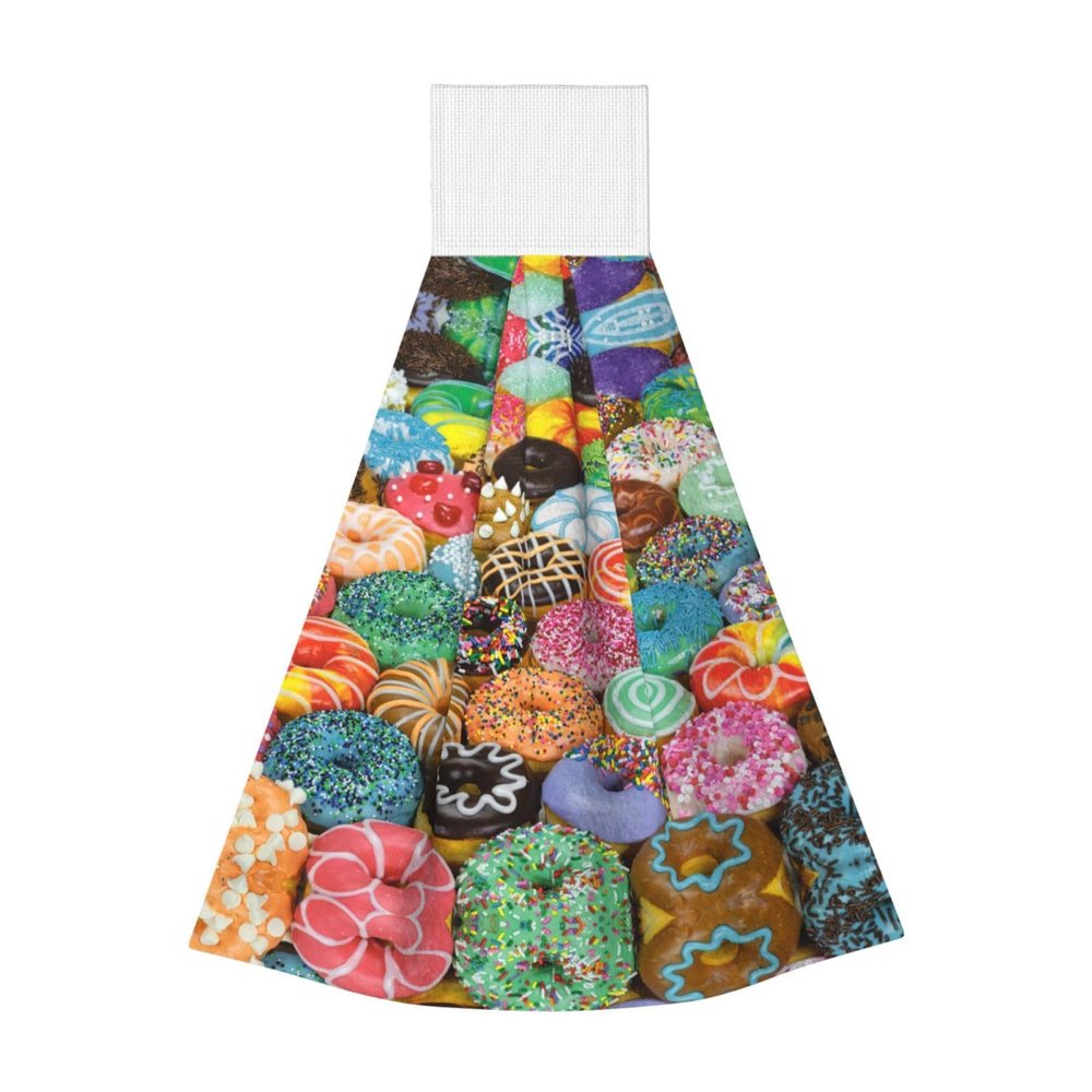 SamLng Donuts Coral Velvet Hand Wipes Absorbent Cleaning Cloths for Kitchen, Bathroom, Living Room, and Outdoor Use