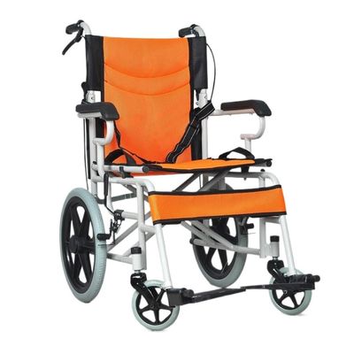 Wherlchair Wheelchair For The Elderly, Foldable And Lightweight, Portable Elderly Wheelchair, Travel Push Scooter Wheelchairs(Orange)