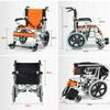 Wherlchair Wheelchair For The Elderly, Foldable And Lightweight, Portable Elderly Wheelchair, Travel Push Scooter Wheelchairs(Orange) view 2