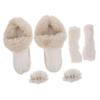 BRIGHTFUFU Cozy Plush Winter Shoe Liners for Women Detachable Washable Thick Insoles for Clogs and Slippers Warm Cotton Inner Soles with Pompom Charm view 1