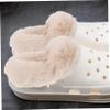 BRIGHTFUFU Cozy Plush Winter Shoe Liners for Women Detachable Washable Thick Insoles for Clogs and Slippers Warm Cotton Inner Soles with Pompom Charm view 3