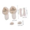 BRIGHTFUFU Cozy Plush Winter Shoe Liners for Women Detachable Washable Thick Insoles for Clogs and Slippers Warm Cotton Inner Soles with Pompom Charm view 4