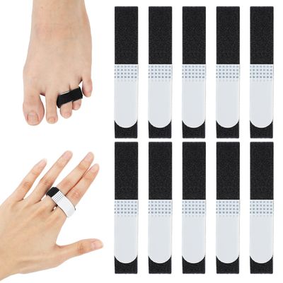 10 Pcs Finger Tape Toe Wraps, Finger Loop Hook Straightener Tape Finger Support Bands Buddy Tape Finger Splint Finger Splint Brace Buddy Straps for Fingers and Broken Toes