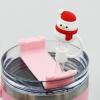 2Pcs Reusable Silicone Straw Covers Caps Lovely Christmas Straw Plug Drinking Straw Tip Lid For Tumblers view 3