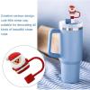2Pcs Reusable Silicone Straw Covers Caps Lovely Christmas Straw Plug Drinking Straw Tip Lid For Tumblers view 4