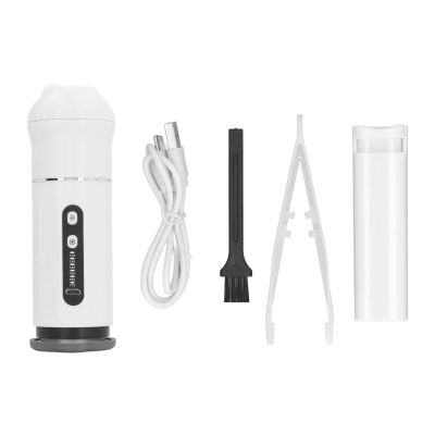Portable Handheld Iron,2-in-1 Lint Remover & Mini Steam Iron - Rechargeable Handheld Electric Garment Steamer for Home, Travel, and Business - Compact and Convenient White Design (White)