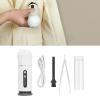 Portable Handheld Iron,2-in-1 Lint Remover & Mini Steam Iron - Rechargeable Handheld Electric Garment Steamer for Home, Travel, and Business - Compact and Convenient White Design (White) view 3