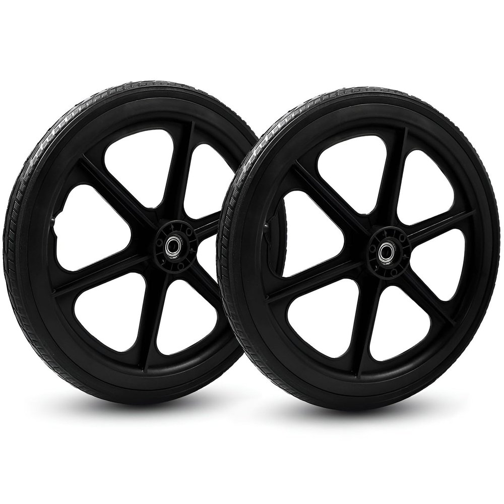 ZQKLHPL 15 Inch Wheelchair Wheels Replacement (1 Pair) 16 * 13/8 Rear Wheel Assembly, Solid Tire Back Wheel for Manual Wheelchairs Replacement Parts