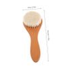 Wooden Baby Head Scrubber Brush Wool Bristles for Bath Cleaning view 2