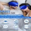 2PCS Cooling Eye Mask and Neck Ice Wrap,Cold Gel Eye Ice Pack for Sleep,Cooling Mask for Eyes,Reusable Ice Eye Patch Cold Compress for Puffy Eyes,Headache,Dark Circles,Migraines Relief,Blue view 4