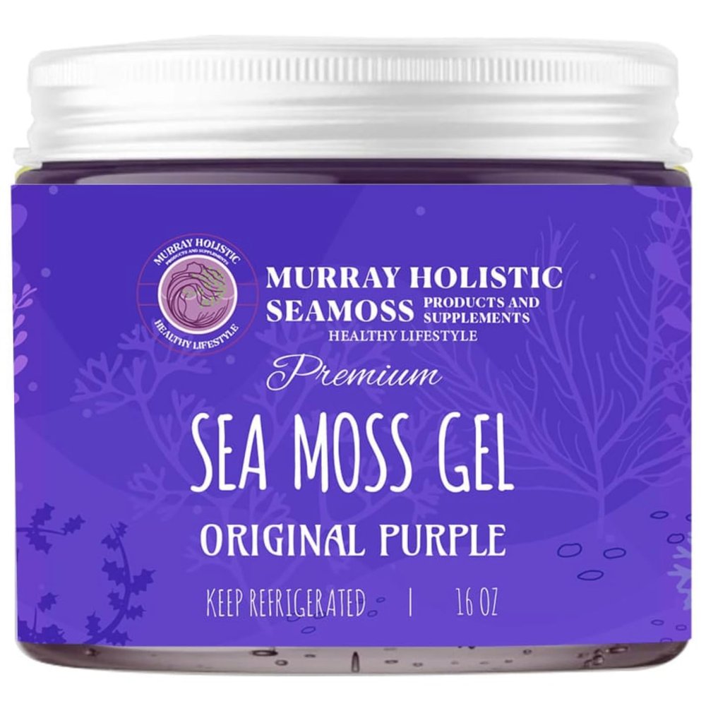 Sea Moss Gel Organic Raw Purple Chondrus Crispus (Irish Moss) Sea Moss Gel 8oz and 16oz | Delicious Superfood | Nutrient-Rich Booster | Savor the sweet and refreshing taste (16 Fluid Ounces)