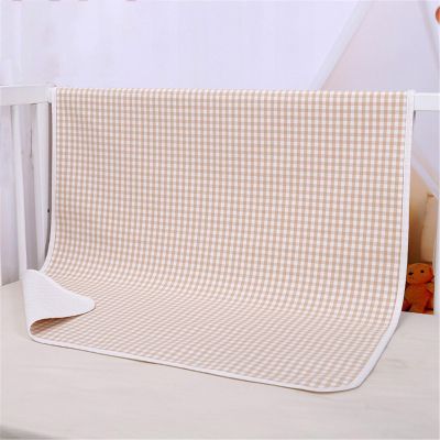 SXYAO 2pcs Ramie Bed Pads Washable Waterproof Summer Absorbent Breathable, Incontinence Bed Pads Leak-Proof Pee Pads for Adults Elderly(Curry,100 * 120)
