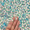 10mm Pastel Mallow Rainbow Polymer Clay Sprinkles, Kawaii Fake Sprinkle Slice Mix for Decoden and Crafts - Non-Edible (15 gram Bag)