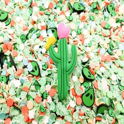 Roswell Desert Dangers Sprinkle Mix, Alien and Cactus Polymer Clay Fake Sprinkles for Crafts and Decoden Jimmies - Non-Edible (15 gram bag + No Cab)