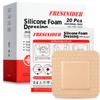 FRESINIDER Silicone Foam Dressing with Adhesive Border, 20 Pack, 2" x 2" Small Foam Wound Dressings, Gentle Silicone Adhesion, Breathable & Comfortable, for Minor Cuts, Burns & Post-Surgical Care view 1