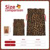 DCEHGEW (Leopard Print) Print Drawstring Gift Bags Present Wrap Bags 8.3x11.8 in Reusable Pouches Cloth Storage Bag for Christmas Wedding Birthday Parties Anniversary Supplies view 3