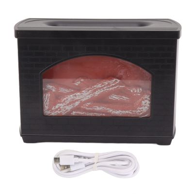 270ml Fireplace Flame Diffuser, Flame Effect Fireplace Diffuser, Desktop Essential Oil Diffuser Mist Humidifier, Waterless Automatic Switch-Off (Fireplace)