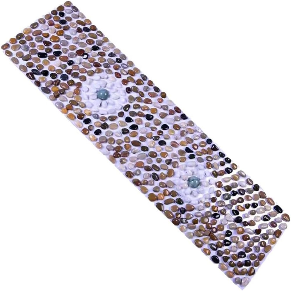 LemNin Pebble Foot Massage Cushion,Foot Massage Mat, Acupressure Mat, Shiatsu Board, Floor Cushion, Foot Massage Relax Pad(Multi-Colored-c,50x200cm)