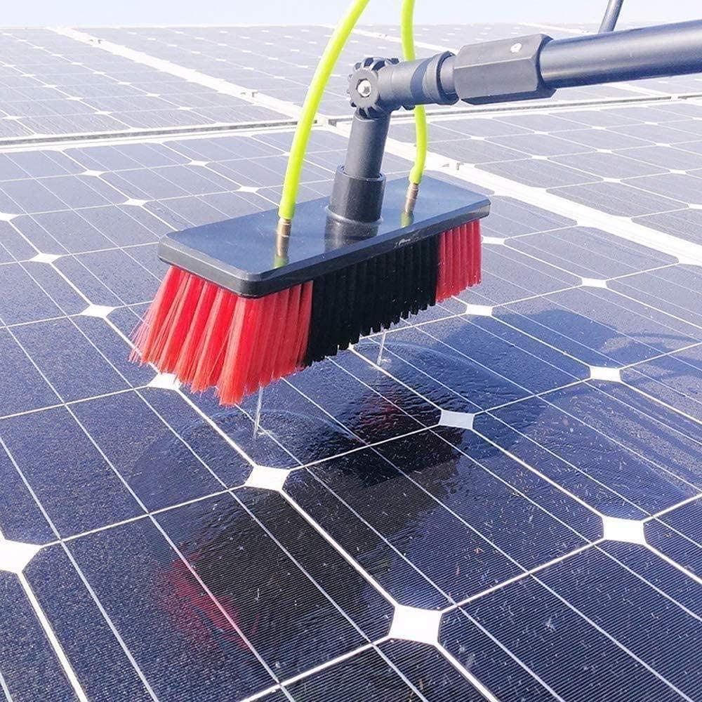 photovoltaic Cleaner Window Cleaning Pole 30Ft Window Cleaning Pole, Water Fed Telesbrush Window Cleaner Kit, Photovoltaic Panel Water Spray Cleaning Brush, Glass Scraper Cleaner Conservator