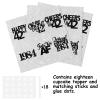 18pcs Black Glitter Happy 42nd Dessert Cupcake Topper Pick for Funny Legend Since 1984 Theme Decor Supplies Men Women Happy 42 Birthday Party Decoration view 4