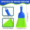 5 Pcs Whisk Broom Poly Fiber Handheld Brush Hand Broom Outdoor Broom Car Broom with Hang Hole for Cleaning Indoor Porches Floors Decks Driveways Dirt Dust view 2