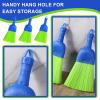 5 Pcs Whisk Broom Poly Fiber Handheld Brush Hand Broom Outdoor Broom Car Broom with Hang Hole for Cleaning Indoor Porches Floors Decks Driveways Dirt Dust view 3