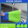 5 Pcs Whisk Broom Poly Fiber Handheld Brush Hand Broom Outdoor Broom Car Broom with Hang Hole for Cleaning Indoor Porches Floors Decks Driveways Dirt Dust view 4