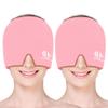 2Pcs Migraine Relief Cap, Soothing Headache Ice Face Mask Products, Hot and Cold Therapy, Migraine Headache Relief Cap for Migraine, Sinus, Puffy Eyes, Tension, Stress and Hangover (2Pink) view 1
