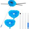 2 Pack Ceiling Fan Cleaner Duster,Reusable Microfiber High Ceiling Fan Blade Cleaner with Removable Extension Pole 13 to 50 Inch for Cleaning,Bookshelves,Door,Window Top,Furniture view 1