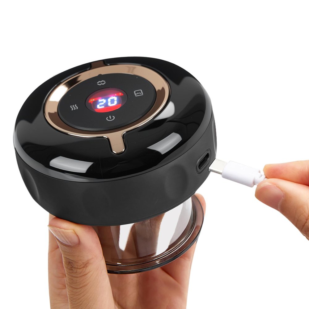 RIRC Smart Cupping Therapy Massager, 4 in 1 Electric Cupping Massager Device, Smart Cupper Relieves Muscle Soreness, Improves Blood Circulation and Speeds Up Recovery After Exercise (black1) (black2)