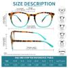 25DU 4 Pack Reading Glasses for Women Men Square Blue Light Blocking Computer Reader with Spring Hinge Anti Eyestrain +1.0 view 2
