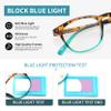 25DU 4 Pack Reading Glasses for Women Men Square Blue Light Blocking Computer Reader with Spring Hinge Anti Eyestrain +1.0 view 4