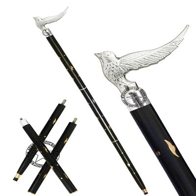 Nickel Vintage Walking Cane Wooden Walking Stick Brass Handle Gift for Men & Women Black (OPUJ)