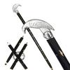 Nickel Vintage Walking Cane Wooden Walking Stick Brass Handle Gift for Men & Women Black (UKJL) view 1