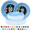 Exquisite Light Blue Paper Plates Disposable Heavy Duty 100 Pcs - 50-7" & 50-9" Light Blue Disposable Plates For Party Heavy Duty Paper Plate 350 GSM Birthday Party Supplies Plate Set view 1