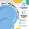 Exquisite Light Blue Paper Plates Disposable Heavy Duty 100 Pcs - 50-7" & 50-9" Light Blue Disposable Plates For Party Heavy Duty Paper Plate 350 GSM Birthday Party Supplies Plate Set view 4