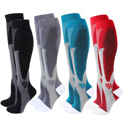 4/6 Pairs Compression Socks for Women Men Circulation-Best Support for Nurses,Running,Athletic,Travel (BK+LG+DG+RE,XXL)