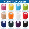 Treela 64 Pack 2" x 5 Yards Self Adhesive Cohesive Bandage Wraps, Elastic Breathable Athletic Tape, Flexible Self Adherent Bandage Rolls for Wrist, Ankle, Fingers, Sports & Pets (Colorful) view 4
