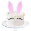 Easter Bunny Cake Topper Rabbit Ears Eyelashes Cake Decoration for Spring Easter Theme Party Birthday Wedding Supplies view 1