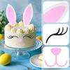 Easter Bunny Cake Topper Rabbit Ears Eyelashes Cake Decoration for Spring Easter Theme Party Birthday Wedding Supplies view 3